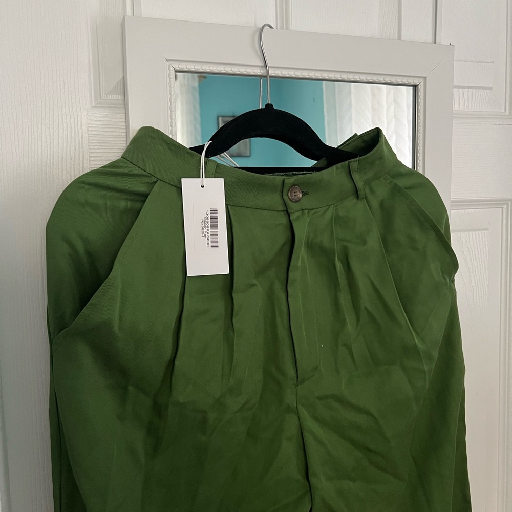 COPY - Reformation MASON pants in palm green